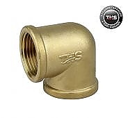 Коляно с вътрешна резба месинг тежък модел 1