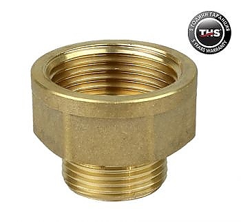 Муфа нипел месинг тежък модел 3/4