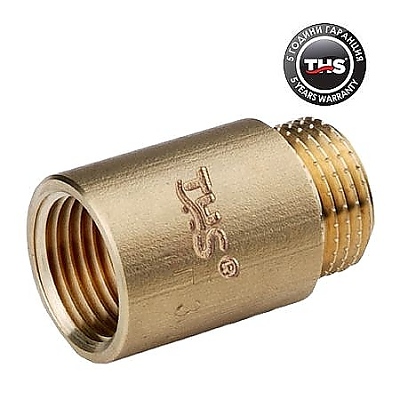 Удължител месинг шагрен 1/2″ х 40 мм.