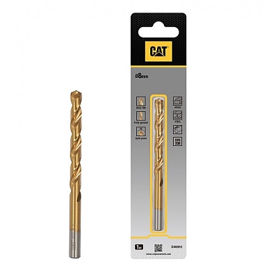Свредло за метал CAT DA02012 HSS Titan 8x117мм