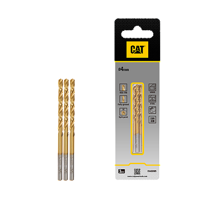Свредло за метал CAT DA02005 HSS Titan 4x70мм 3 бр.к-т