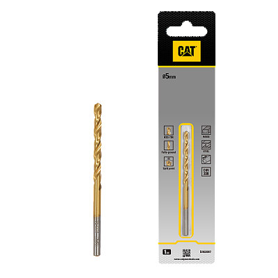 Свредло за метал CAT DA02007 HSS Titan 5x86мм