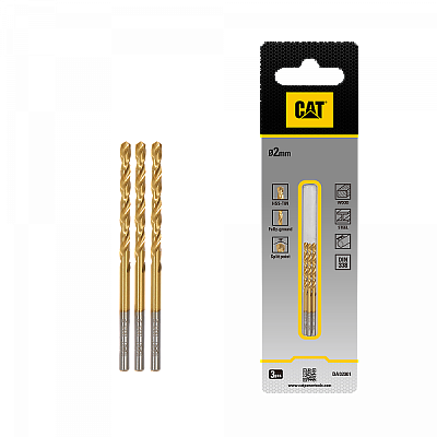 Свредло за метал CAT DA02001 HSS 2х49мм. 3бр. к-т 