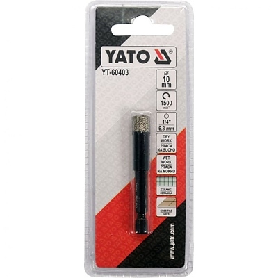 Диамантено свредло за фаянс YATO, 1/4
