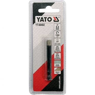 Диамантено свредло за фаянс YATO, 1/4